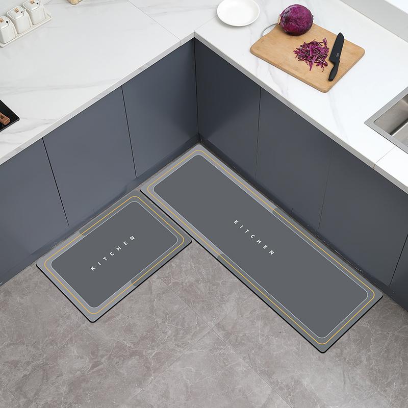 High-quality Diatomite Kitchen Floor Mat with Non-slip Bottom Super Absorbent Floor Mat, Quick Drying Bathroom Living Room Carpe