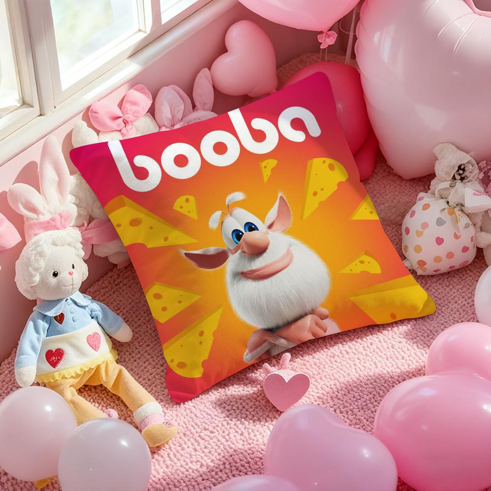 Fourbob-Booba Cute Cushion Cover Pattern Printed Pillowcase for Living Room Sofa Cushion Cover & Bedroom Decor