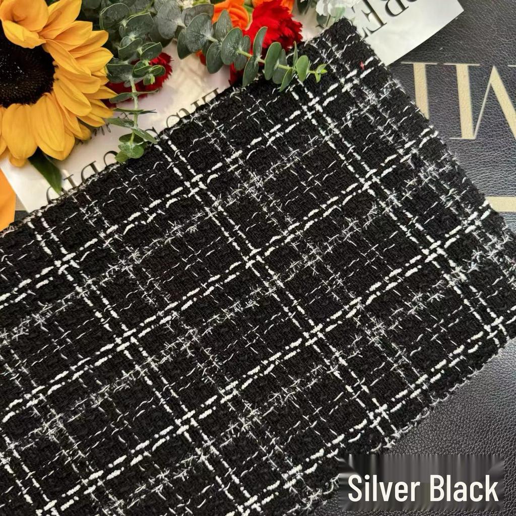 Gold Thread Plaid Fabric for DIY Handmade Bouquets and Bags