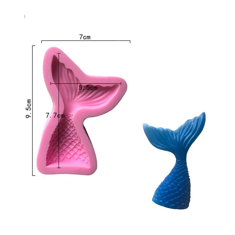 Mermaid Tail Cake Pan Under The Sea Silicone Mold For Baby Shower Birthday Party Chocolate Candy Cupcake Topper Decoration Tools