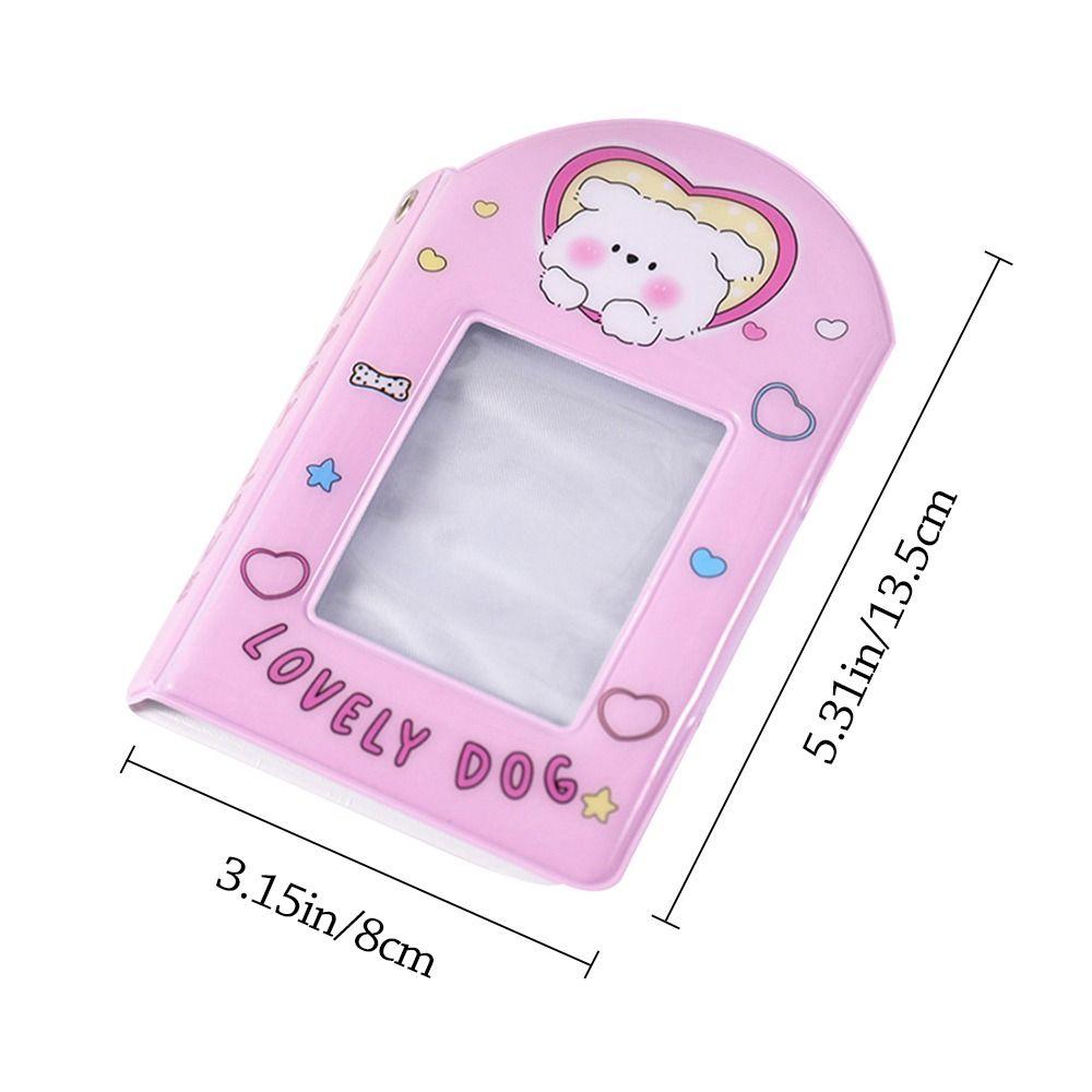 Creative Cute Puppy Card Album PVC with 16 Internal Pages Photocard Binder 3 Inch Mini Idol Card Collect Book
