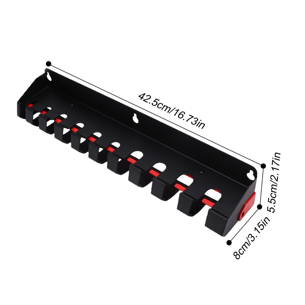 Pry Bar Holder, Wall Mounted Tool Storage Rack Organizer for Workshop, Shed, Garage