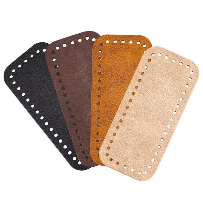 Bag Bases for Crochet 22x10cm 8x18cm Crochet Bag Bottom Bases Leather Bag Bottom Oval Round Rectangle Bottom Bag Bases