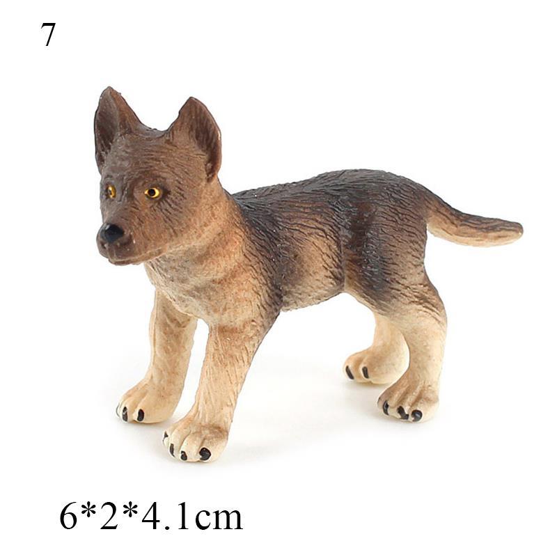 Mini Cute Vivid Dog Figurine Home Decor Simulation Mini Dog Model Miniature Dog Living Room Desktop Ornament Bonsai Decoration