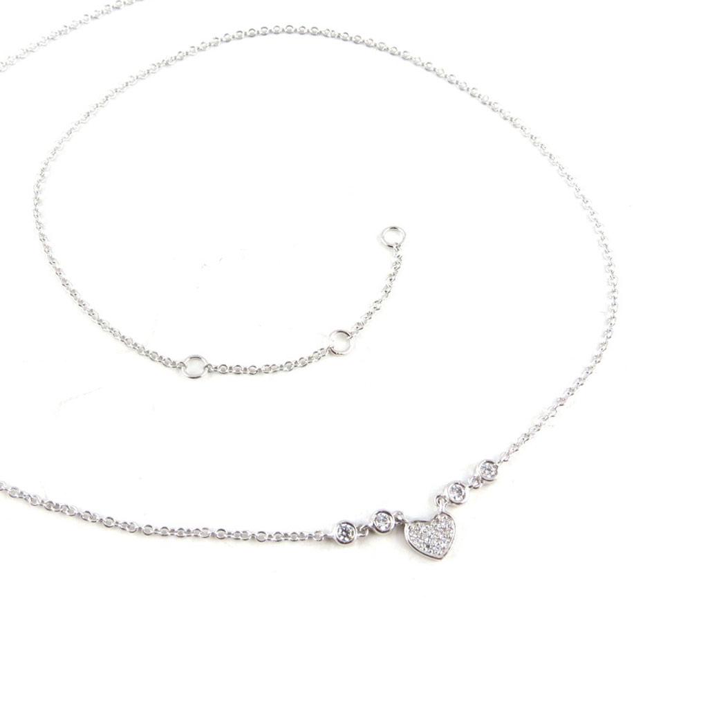 Les Trésors De Lily [L2027] - Collier Argent 'Love' blanc argenté (rhodié) - 6 mm