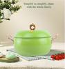 Double Ear Stew Pot,Large Capacity Non-Stick Cooking Pot, 8L, Fine Iron,  Home Health Pot, Apple, New