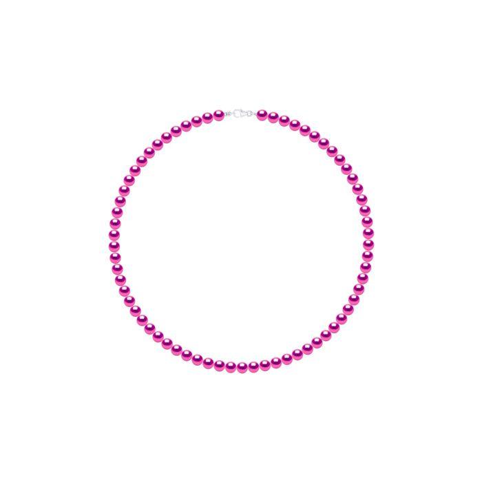 Collier - PEARLS & COLORS - Pearls & Colors - Perle d'eau douce 6-7 mm - Argent 925 - Qualité AAA+ Rose