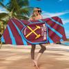 West Football Printed Microfiber Beach Towel, Soft And Absorbent, Quick-Dry, Ideal for Summer Travel, Beach Essential, Swimming Pool