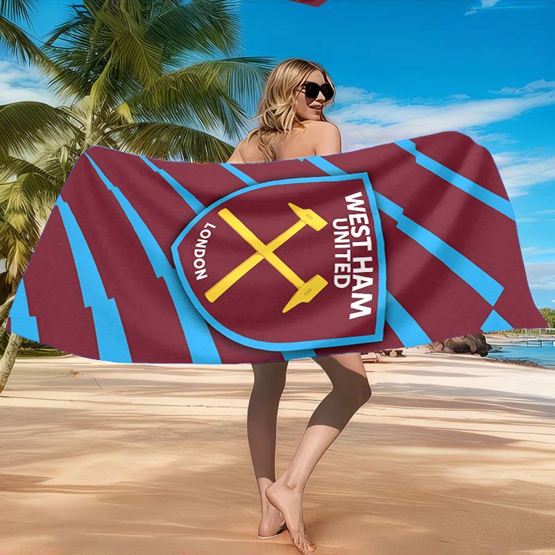 West Football Printed Microfiber Beach Towel, Soft And Absorbent, Quick-Dry, Ideal for Summer Travel, Beach Essential, Swimming Pool