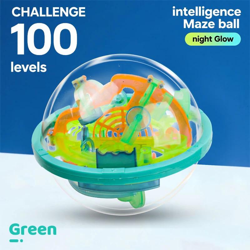 

Non-Toxic 3D Luminous Edition Maze Mini Magic Jigsaw Puzzle Intelligence And Creative Game Iq Gift Display Stand Suitable For Kids And Adu