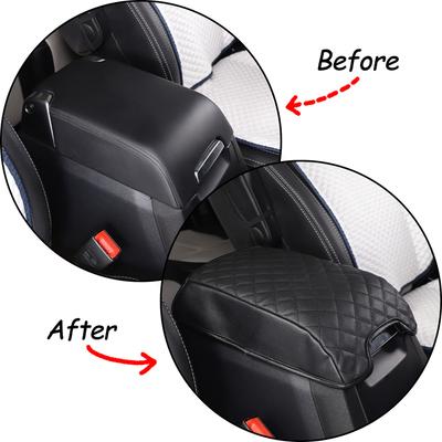 Funda Protectora para Caja de Reposabrazos de Consola Central de Coche de Cuero PU Para Land Rover Discovery 4 2010-2016 Para Range Rover Sport 2010-2013