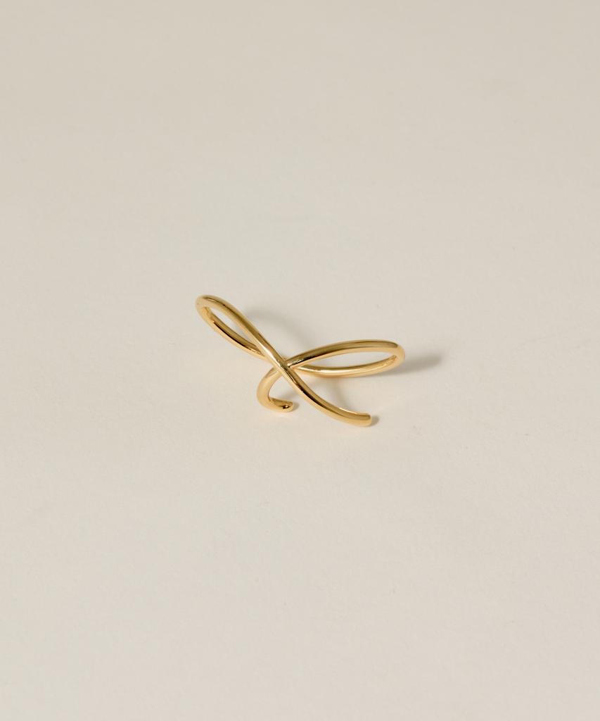 Novice Tokyo Cross Line Ear Cuff / Gold