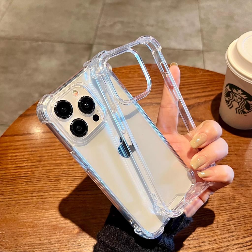 Four Corner Airbag Anti Fall Shockproof Clear Case For iPhone 17 16 15 14 11 Pro Max Mini 6 7 8 Plus SE For iPhone 17 Air