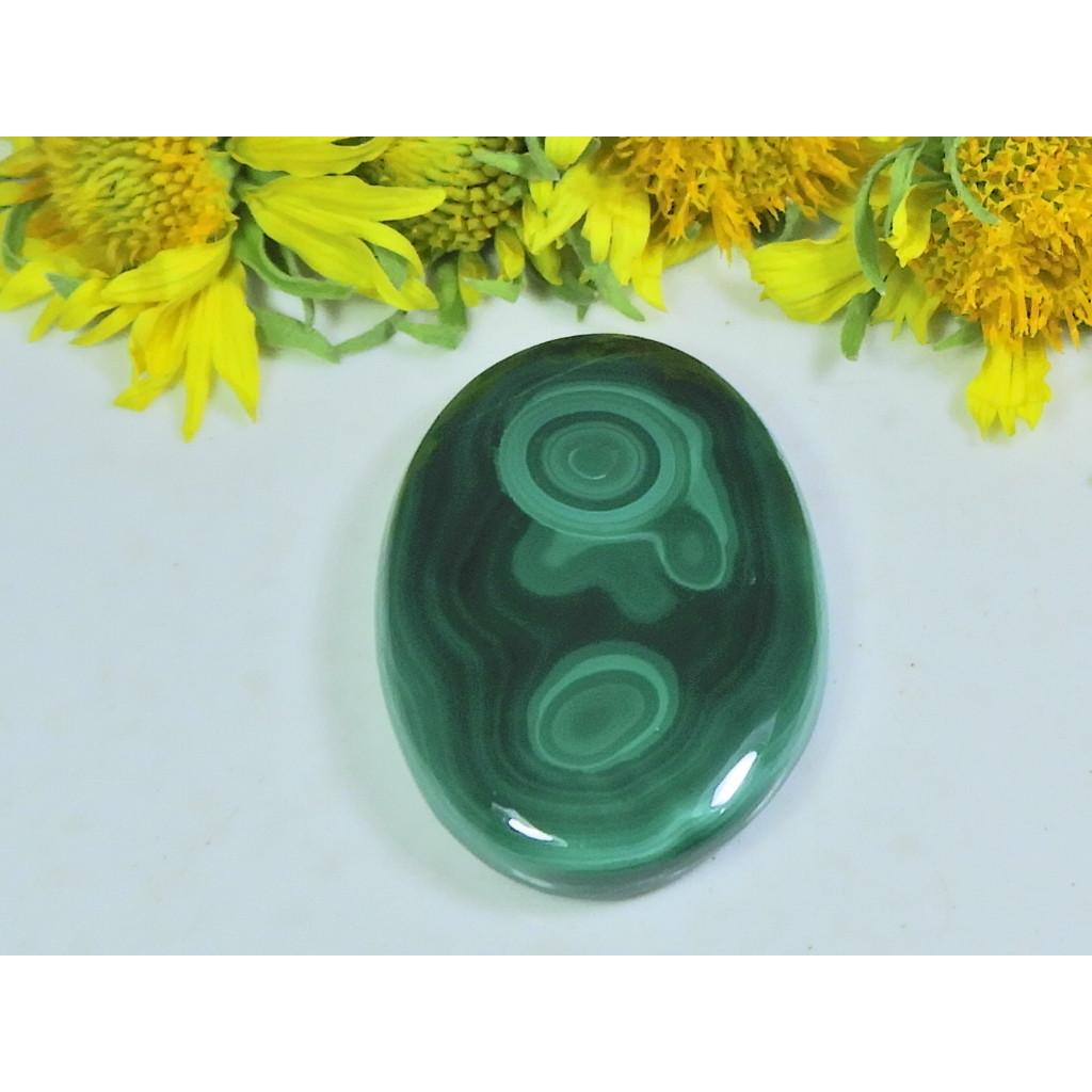 AA++ 78Cts. Natural Green Malachite Oval Cabochon Loose Gemstone 25X31X06MM D-55