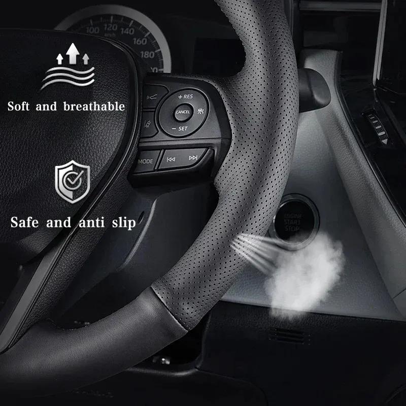 Car Steering Wheel Cover Microfiber Leather For Geely Coolray SX11 2018- Coolray Steering Wheel Braid Car Accessory