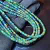 Smooth Polish Rainbow Flashy Rondell Ethiopian Opal Beads, Black Opal strand beads.