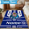 Custom Name Porto Love Crest Rug Game Carpet, Floor Mat for Bedroom Living Room Entryway Rug, Home Decor Idea Gift for Christmas Birthday