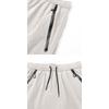 Men Drawstring Waist Shorts With Zipper Pockets Lightweight Breathable Fabric Relaxed Style For Outdoor Use