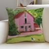 P-Yukiko Noritake Cushion Cover Natural Linen Pillowcase Set, All-In-One Decor For Sofa, Bedroom & Chair