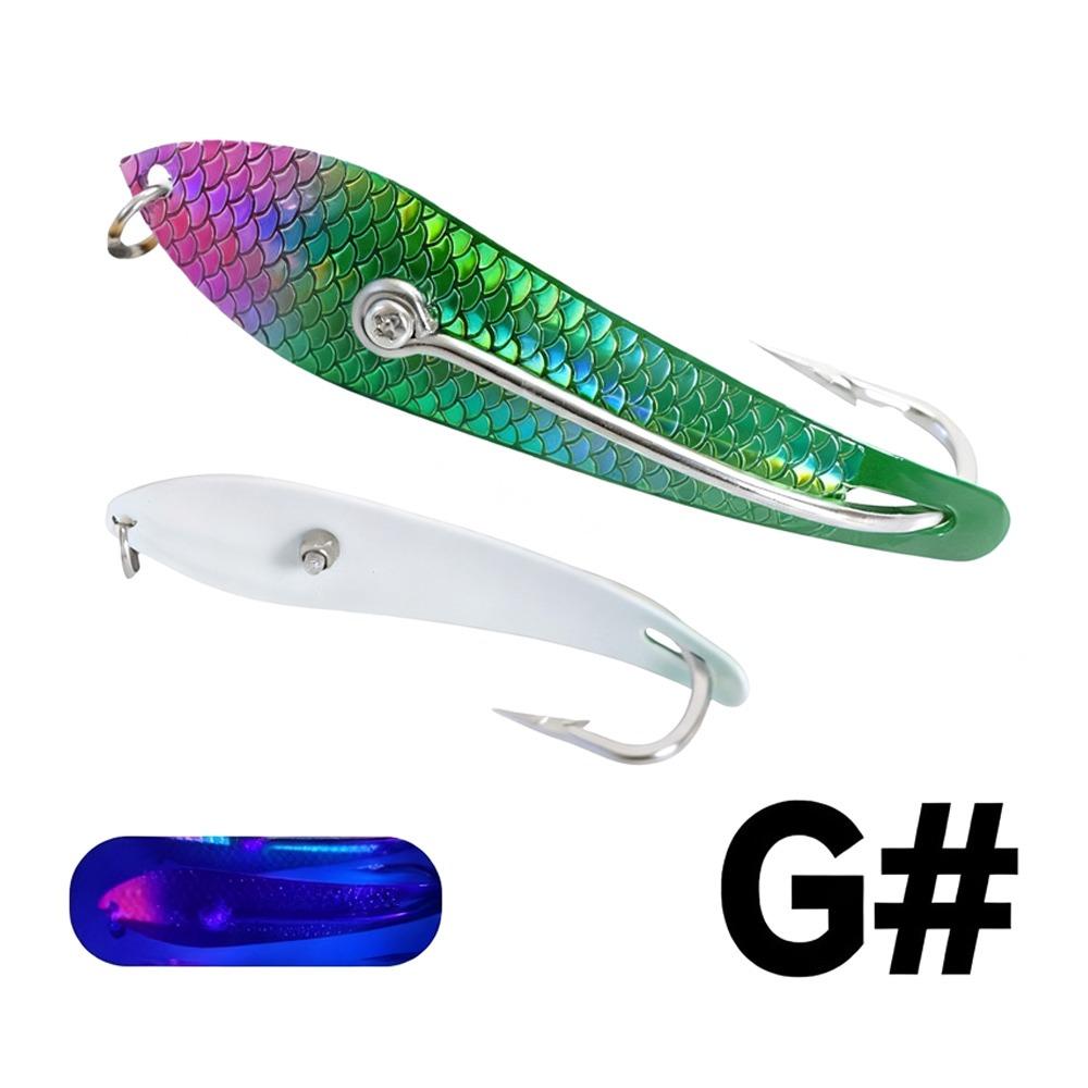 4.06 Inch Fishing Bait 3D Fish Scale Metal Sequin Bait Jig Lure Deep Sea Lure  Trolling Fishing