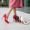 New 12cm Round-Toe Wristband High Heels Daily White-Collar Drag And Catwalk Fashion Elegant Fashionable Buckle Women's Shoes