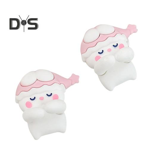 

2 шт. силиконовые кабельные органайзеры многоцелевые зажимы для управления проводами милые держатели для шнуров с дизайном животных A