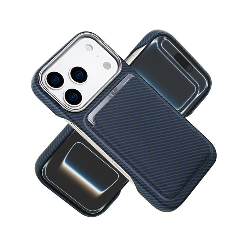 

Cover for 17 Featuring Carbon Design Wireless Charging Shock and Scratch Resistance Enhanced синий