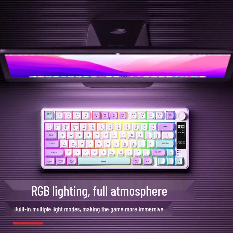 AOC GK300 Tri-Mode RGB Backlit Keyboard