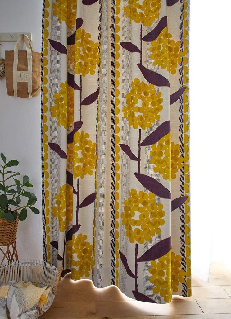 Suminoe Blackout 100 x 178 1 V1234 Curtains, Yellow, cm, Keiransus, Washable, Piece,