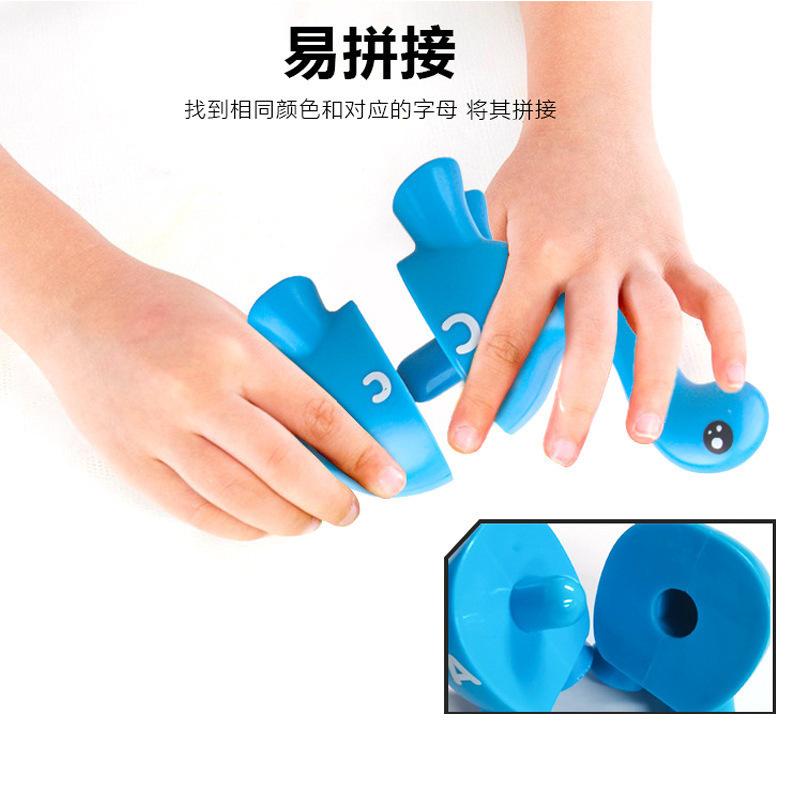 Dinosaur Number Letter Cognitive Matching Toy Montessori Preschool Color Graphic Enlightenment Puzzle Building Blocks