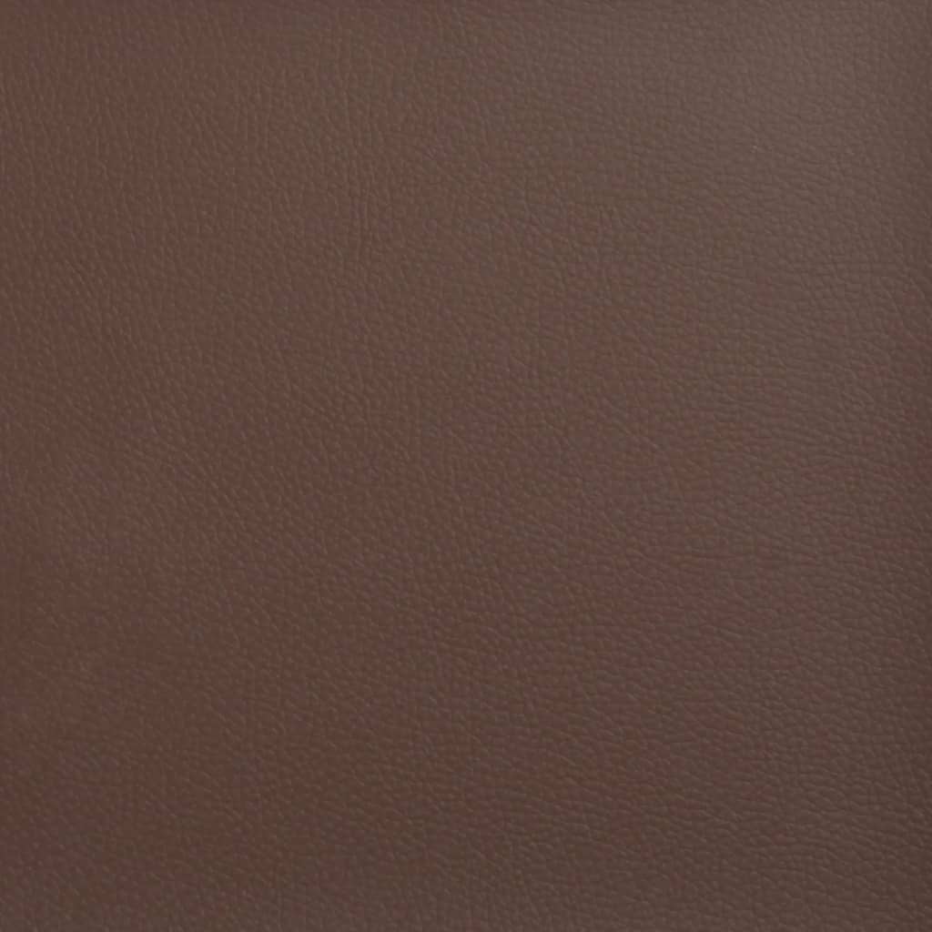 Brown Bench 100 x 35 x 41 cm Faux Leather