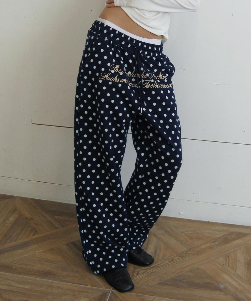 ROCKCAKE Dots String 2Way Jogger - Navy