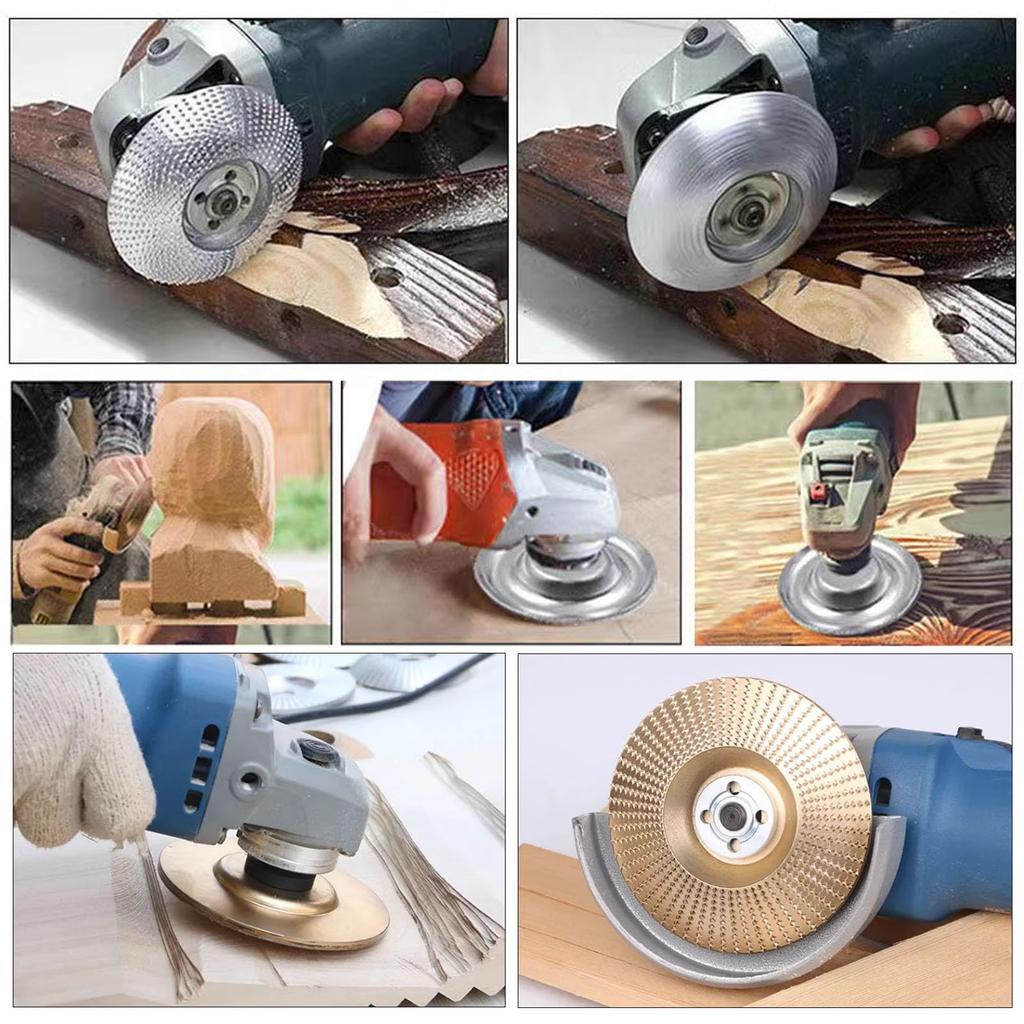 AeKeatDa Woodworking Angle Grinder Sanding Disc Discs for Woodworking and Wood Processing Hole 100mm Hole 100mm Hole 3-Piece Set, High-Hardness (85mm