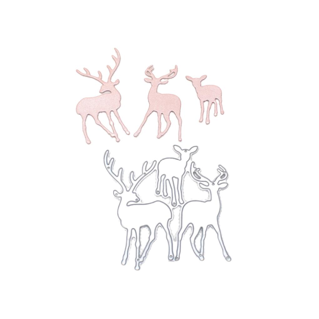Christmas Cutting Dies Deer Pattern Metal Scrapbook Decoration Paper Card Making Festival Decor Embossing Machines Template
