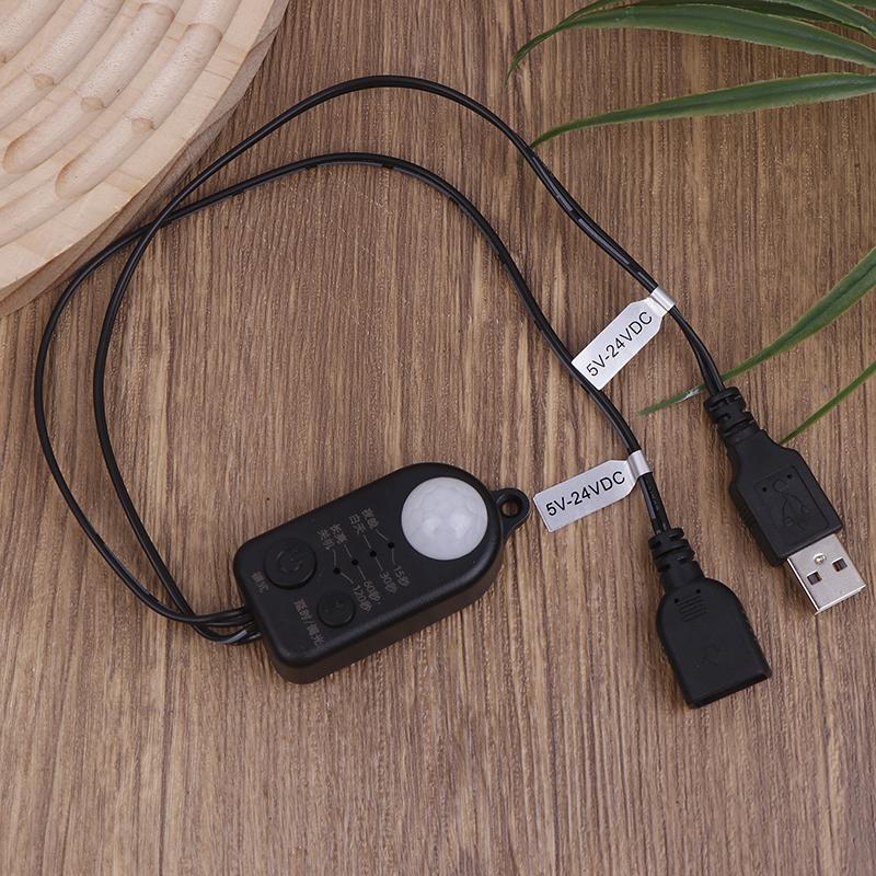 DC 5V-24V USB DC Tělo Infračervený PIR Pohybový Senzor Spínač Detektor Pohybu Člověka Spínač Pro LED Světelný Pás 6V-24V