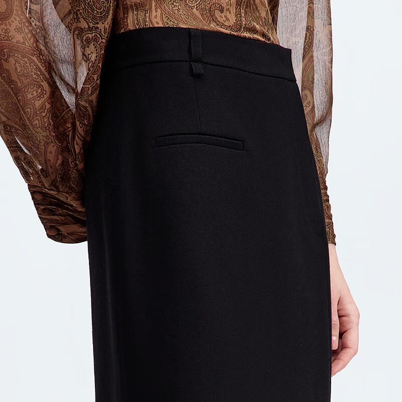 Langzi Elegant Retro H-Line Suit Skirt