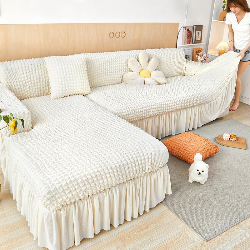 Seersucker Sofabezug Stretch All-Inclusive Universalbezug Sofakissen Vier Jahreszeiten Universalpolster