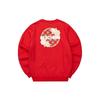 Skechers New Year Series Letter Print Round Neck Casual Sports Pullover Sweatshirt Women Sweatshirt Racing-Red L122W072-001W