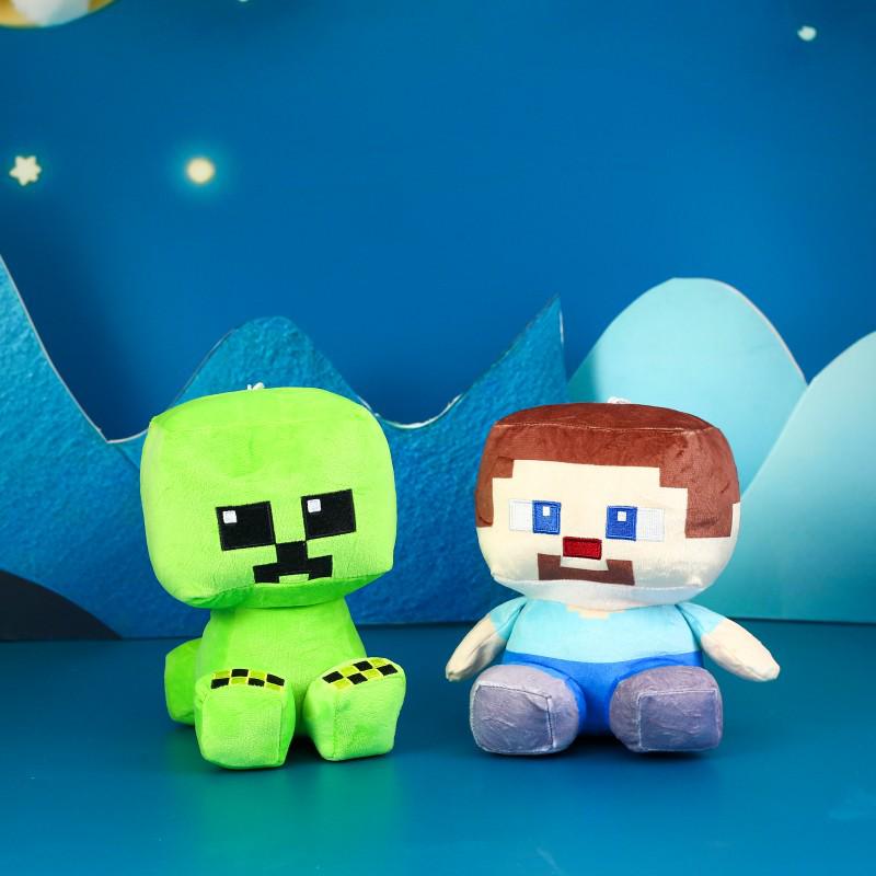 Minecraft Creeper & Steve Plush Toys - Game Claw Machine Doll Gift