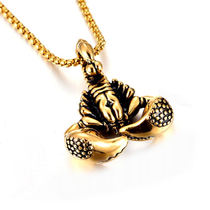 Accessories European and American Retro Scorpion Scorpio Titanium Steel Pendant Necklace