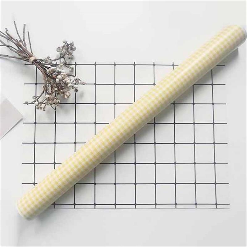 Self-adhesive Cartoon Stars Checkered Bedroom Wallpaper Wall Sticker PVC Desktop Wardrobe Furniture Decor Sticker