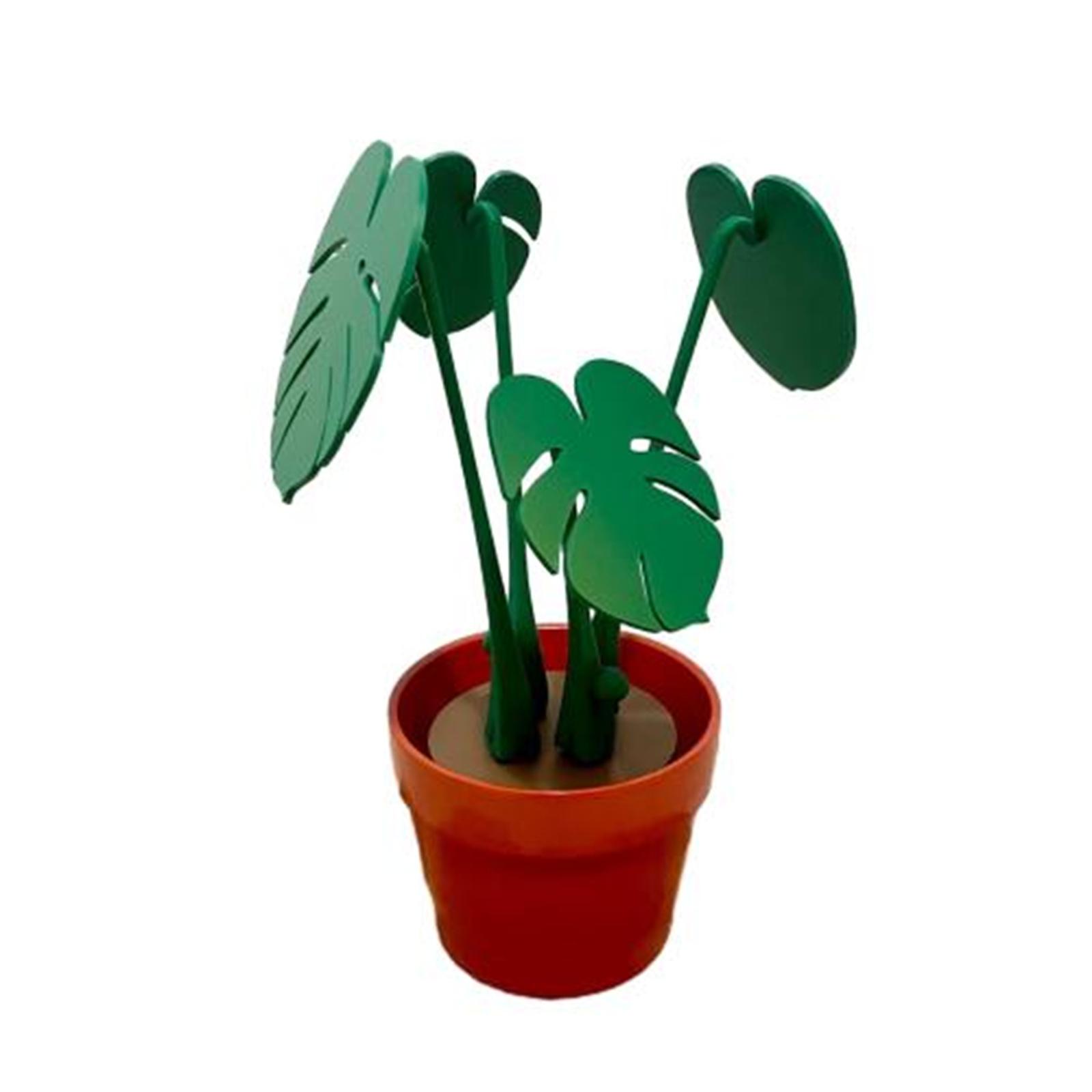 

Monstera Coaster Plant, 3D Printed Indoor Plant With Magnetic Coaster Leaves, Turtle Leaf Tropical Leaves Plant Coasters, Creative Coasters About 34cm (complete set)