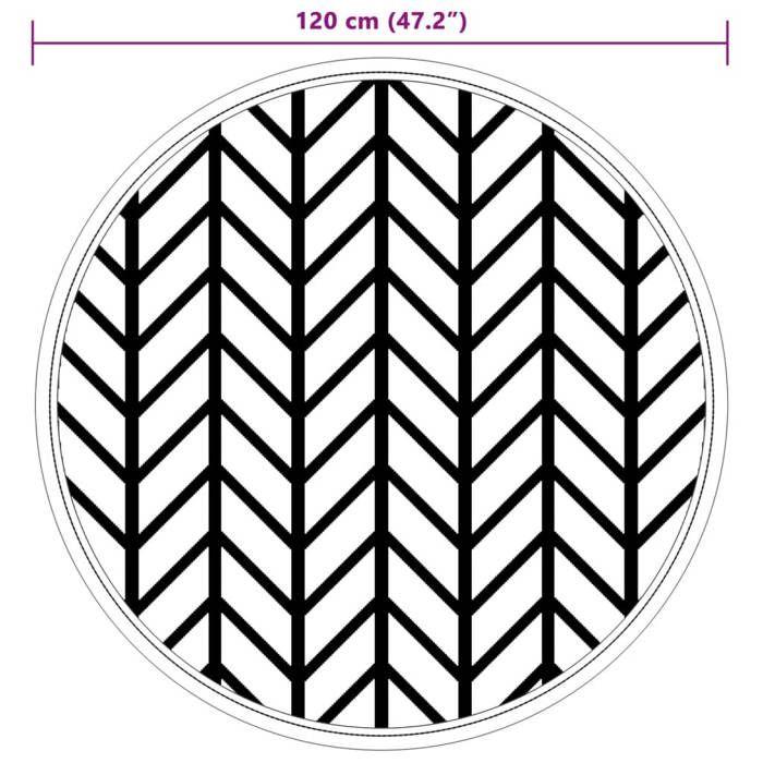 VidaXL Tapis d'extérieur ARAKIL gris Ø120 cm PP 368548