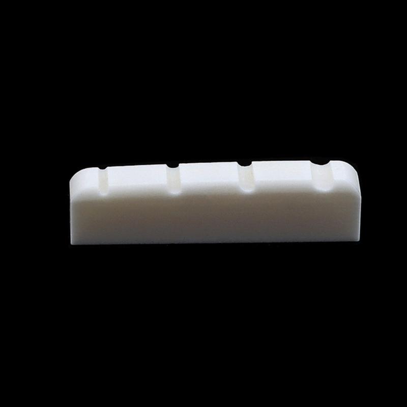 Flat Bottom Slotted Bass Bone Nut Up Saddle Modern Style Electric Bass 4 String PreSlotted Nut Replacement Parts