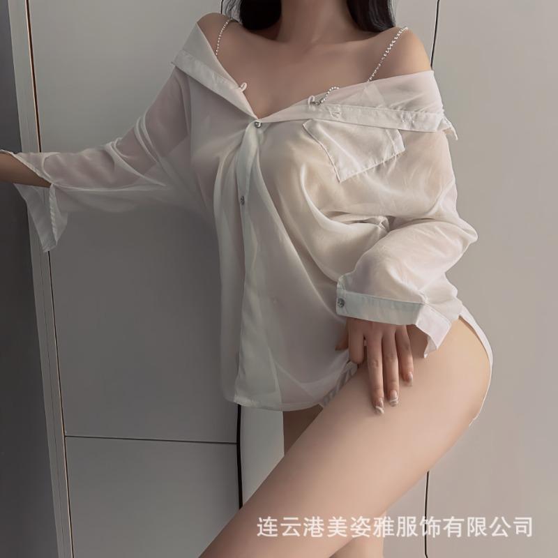 Sex underwear boyfriend style shirt chain seduction uniform couple royal sister secretary sexy pure desire professional thin