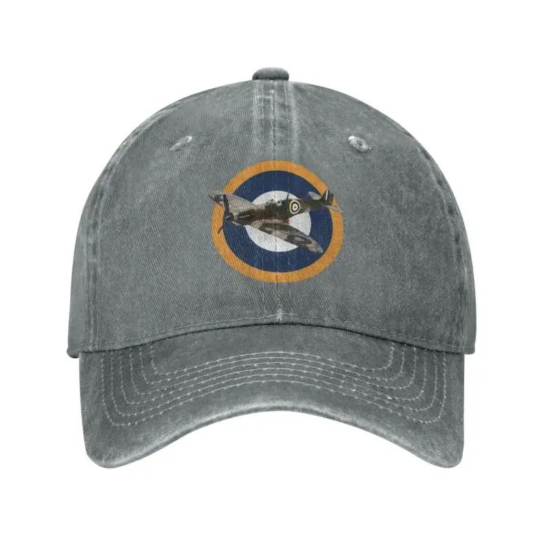 Cotton RAF Spitfire WW2 WWII Baseball Cap Unisex Personalized Unisex British Fighter Aircraft Roundel Airplane Dad Hat Outdoor
