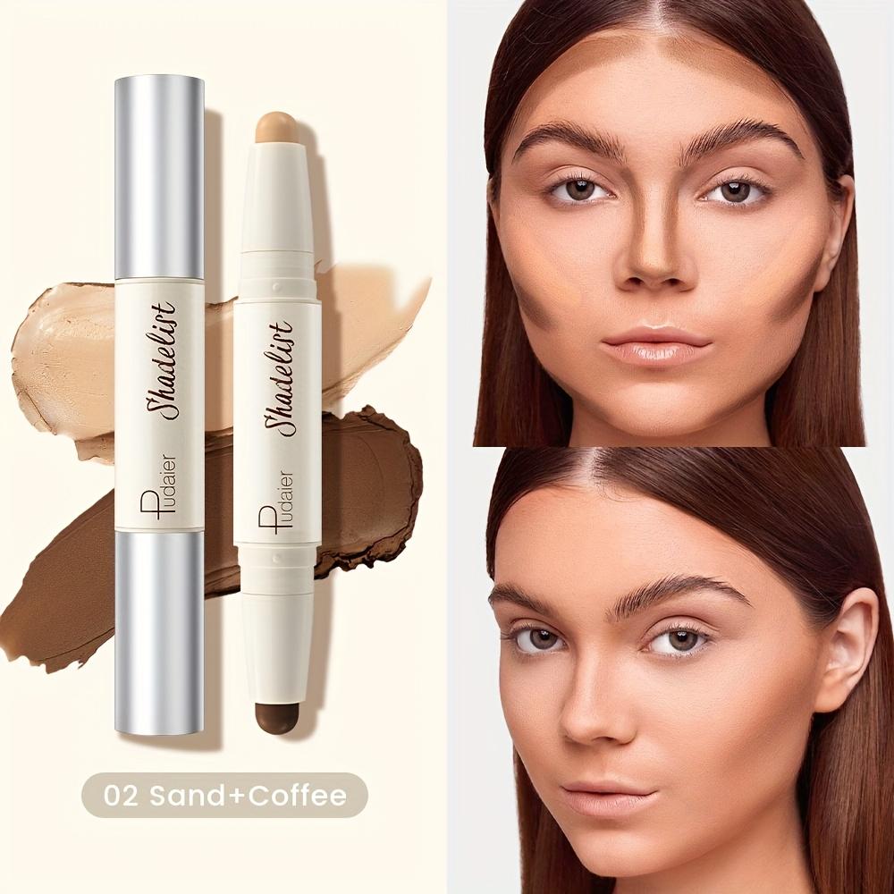 Double Ended Multi Function Contour Stick Long Lasting Highlight & Define for A Three Dimensional Nose Bridge Shadow, Waterproof Foundation