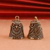 Artistic Owl Shape Metal Windchimes Bells Antique Keychain Pendant Elegant Bag Good Luck Ornament Craft Decors Gift