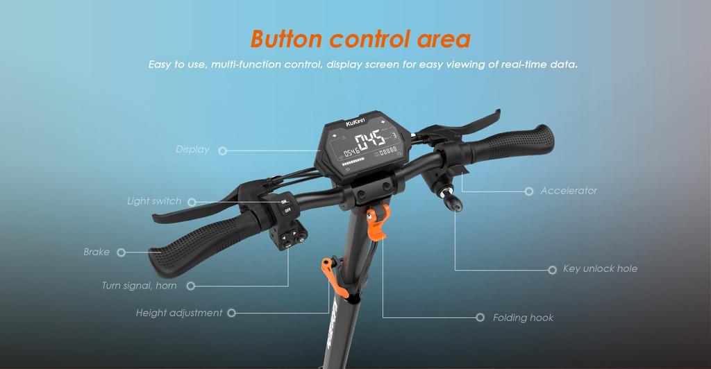 KuKirin G2 PRO 600W Elektroroller, 48V 15.6Ah 58km Reichweite, 45km/h, 9" Schlauchlose Reifen, Faltbarer E-Scooter