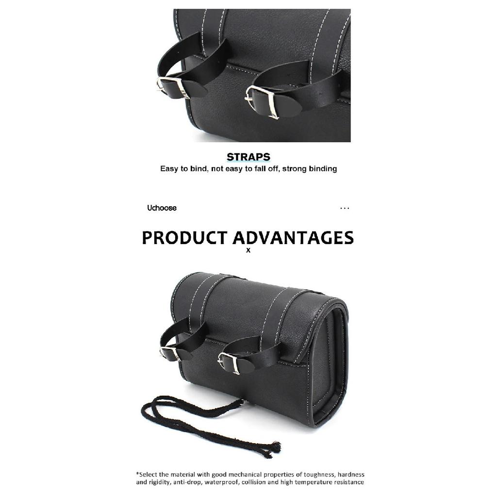 Motorcycle Saddlebag Side Bag Retro PU Motorcycle Tool Bag For ADNOH Rebel 250 500 For Rebel 1100 300 For W400 W650 SR400 XL883L